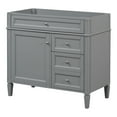 thumbnail image 2 of FFZ 36'' Bathroom Vanity without Top Sink, Modern Bathroom Storage Cabinet with 2 Drawers and a Tip-out Drawer, Solid Wood Frame (NOT INCLUDE BASIN SINK), 2 of 6
