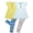 Yellow/Sky Blue, variant on Girls Cream & Loden Green Short Sleeve Tops & legging Sets, Size 12, 4-PCS