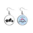 thumbnail image 1 of Mecanico de moto negro patrón Pendientes de sandía verano lóbulo desgaste Unbranded M, 1 of 3
