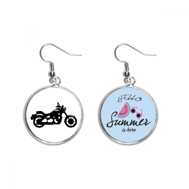 Mecanico de moto negro patrón Pendientes de sandía verano lóbulo desgaste Unbranded M
