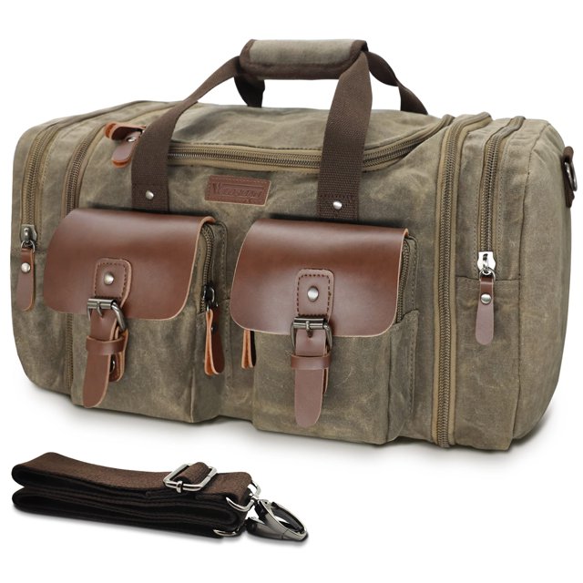 Bolsa de viaje Wildroad de lona encerada, 50 litros, impermeable