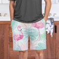 thumbnail image 7 of GZHJMY Flamingo Pajama Pants Short for Men, Lounge Pants Lightweight Men Pajama Bottoms with Drawstring Pockets, Christmas New Year Birthday Gifts, Small, 7 of 7