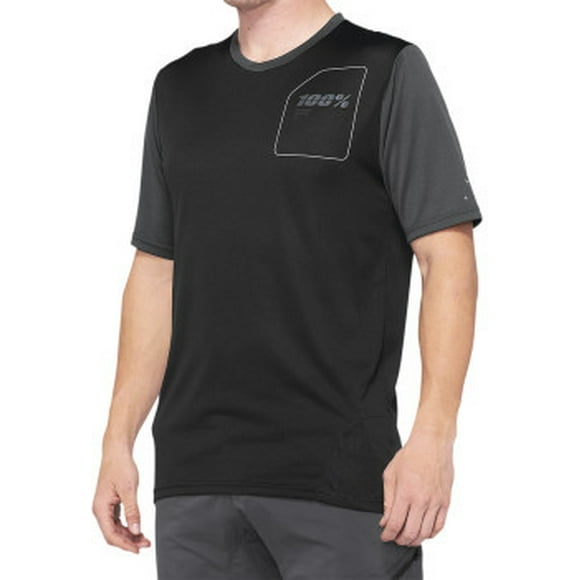 100% MTB Ridecamp Short Sleeve Jersey Small Charcoal | Black