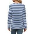 thumbnail image 6 of Women's Tops Long Sleeve Under $10 Casual Long Sleeve Print Ladies Round Neck Blouse, 6 of 7