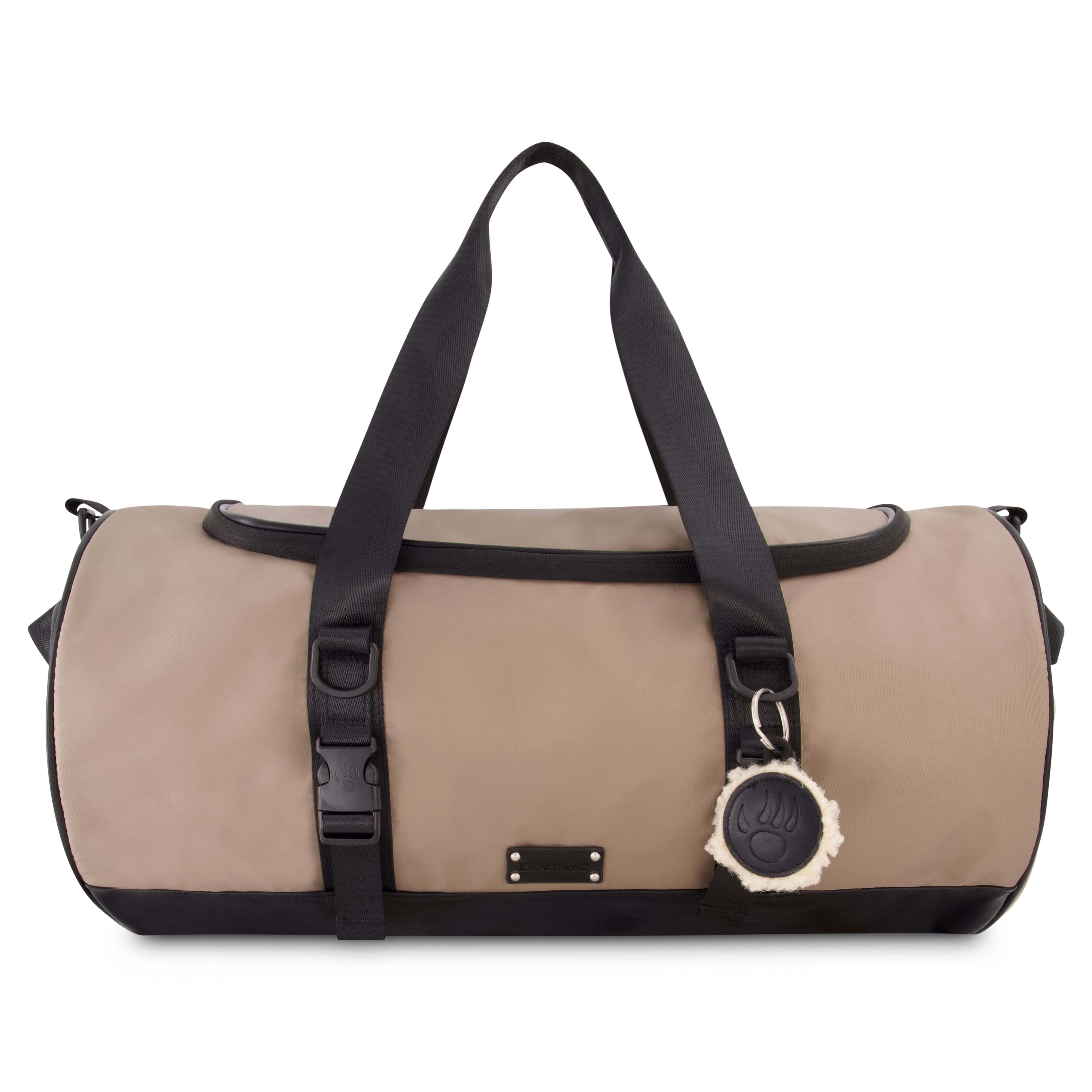 Bearpaw Women's Duffel Gym Bag - Carry on Bag for Workout, Sports, Overnight, Travel Essentials and Weekender Bags for Women - Perfect Travel Duffle Bag, Black
