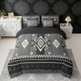 thumbnail image 2 of Erosebridal Bohemian Aztec Twin Bedding Sets, Gray Black Aesthetic Bedding Comforter Set, Black Reversible 7 Pieces, 2 of 6