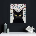 thumbnail image 4 of Nawypu  Framed Black Cat Black Cat With Butterfly Art Print，Set Of  Watercolor Kitty Poster，Ready to Hang Kitten Animal Canvas Wall Art For Living room,Bedroom Decor,, 4 of 4