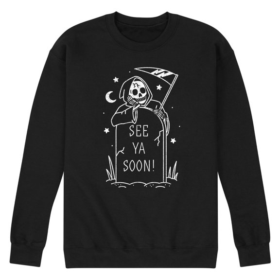 Instant Message - See Ya Soon Reaper - Men's Crew Fleece Sweatshirts