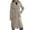 Beige, variant on Womens Wool Coat with Belt Double Breasted Trendy Winter Long Pea Coats Pocketed Trench Coat Lapel Jacket Outwear (XL, Khaki)