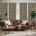 thumbnail image 2 of Ambesonne Poppy Flower Window Curtains, Ballerina Style Twigs, Each 28" W x 84" L, Green Chestnut Brown Red, 2 of 5
