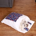 thumbnail image 2 of Irfora Arena para gatos japonesa saco de dormir para gatos cerrado extraíble y lavable edredón para gatos invierno cálido arena para mascotas perrera para perros cuatro estaciones Búho morado M 号 （3-1 Irfora Nido de mascota, 2 of 7