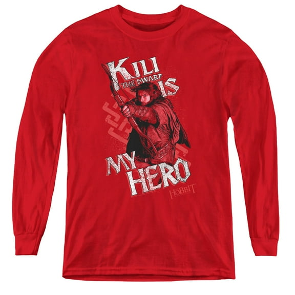 The Hobbit - Kili Is My Hero - Youth Long Sleeve Shirt - Large