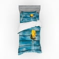 thumbnail image 1 of Ambesonne Rose Bedding Set 3 Pcs, Blooming Yellow Rose in a Jar, Twin XL, Petrol Blue Yellow, 1 of 3