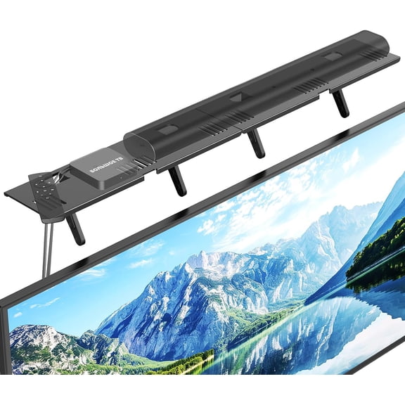 Soundbar Mount, No Drilling Steel TV Top Shelf Fits Most of Sound Bars