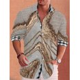 thumbnail image 1 of Camisa de hombre con estampados gráficos degradados, mármol, para exteriores, calle, manga larga, ropa estampada, ropa de diseñador, informal, 1 of 6