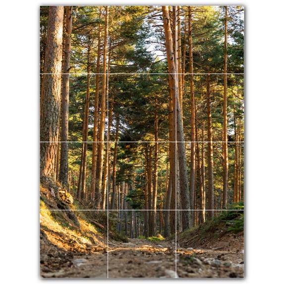 Picture-Tiles.com: Autumn Ceramic Tile Wall Mural WAL500007-34XL. 36"W x 48"H using (12) 12" x 12" Ceramic Tiles-Satin Finish