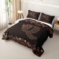 thumbnail image 3 of Homewish Brown Leopard Print Bed Spread Queen for Girls Women, Monogrammed Q Queen Coverlet Set, 3 of 7