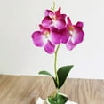 thumbnail image 3 of Purple Orchid Fake Flowers Fake Orchids Plastic Faux Orchid Plants Purple Phalaenopsis Orchids Arrangement Plants for Home Decor Indoor Table Decorations Party Decor, 3 of 8
