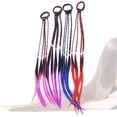thumbnail image 2 of Extensiones de cabello con elásticos NQ para pelucas trenzadas 4 piezas morado azul rosa rojo, 2 of 5