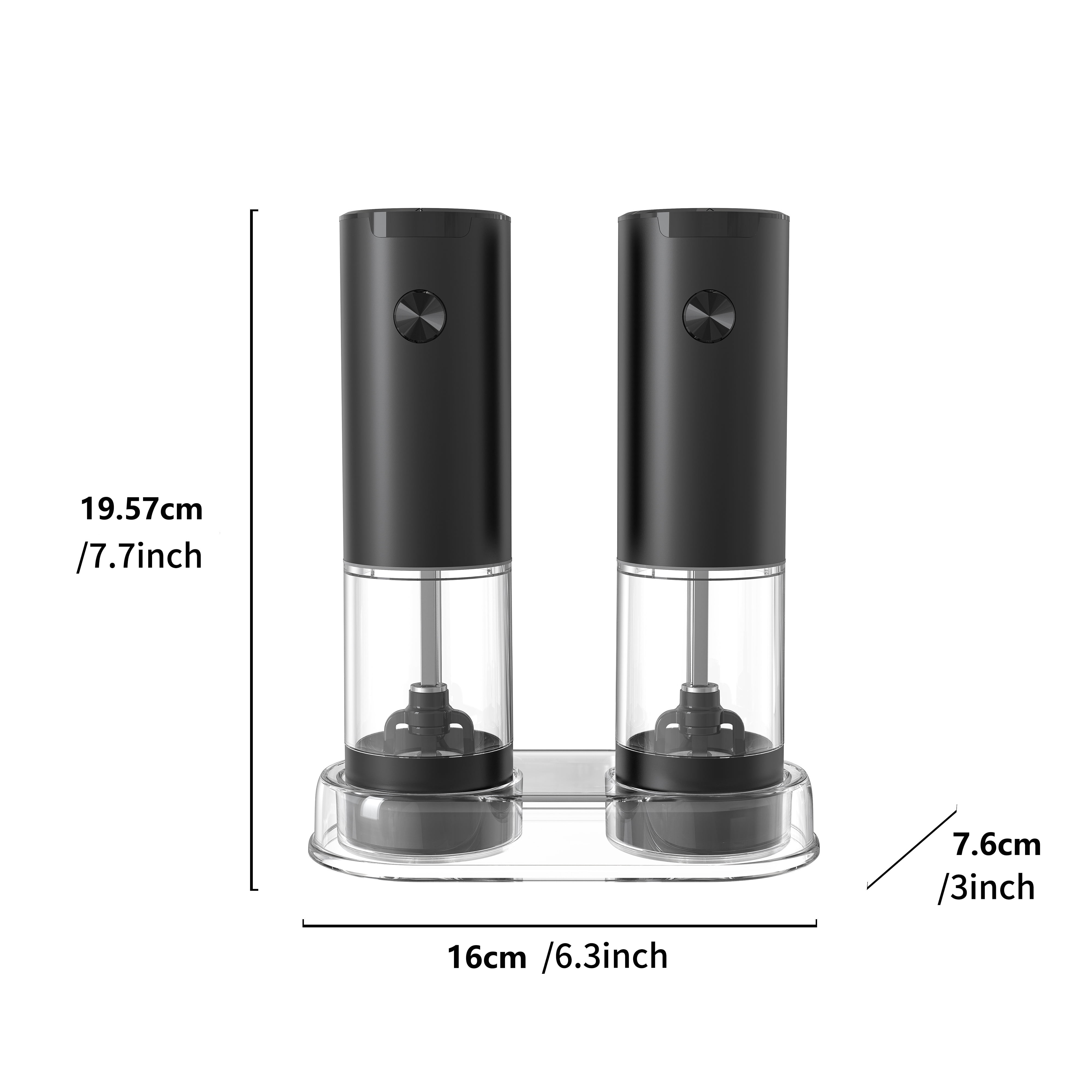 Electric Salt And Pepper Grinder, Battery Powered With LED Light, One-Handed Operation, Adjustable Coarseness, Good Helper In The Kitchen,Suitable For Kitchens, Barbecues, Restaurants, Outdoors