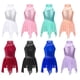 thumbnail image 5 of Leotardo de ballet con lentejuelas para niñas, vestido de tutú de ballet con espalda recortada irregular para patinaje artístico, disfraces de baile lírico, 5 of 5