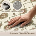 thumbnail image 6 of ODIKA 9'x12' Washable Area Rug Non-Slip, Chair-Friendly Boho Large Allover Clusters Crisp Print Balanced Cream Farmhouse for Dining Room, Basement, Office, 6 of 7