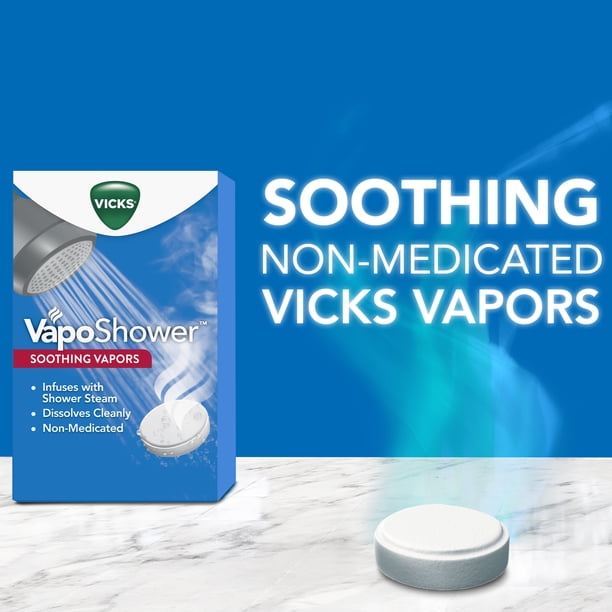 Vicks Vaposhower Soothing Non-medicated Vapor Steam Shower Tablets