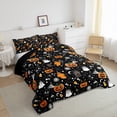 thumbnail image 3 of jejeloiu Spooky Pumpkin Queen Comforter Set,Halloween Ghost Bedding Sets,Spider Webs Bedding Comforter Set For Girl Boy,Breathable Room Decoration Reversible,3 Pieces, 3 of 8