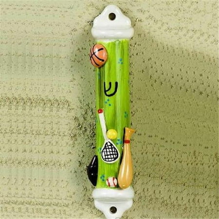 Judaica CERAMIC-SPORTS-MEZUZAH 6'' Ceramic Sports Mezuzah