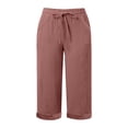 thumbnail image 4 of WILLBEST Pantalones Casuales elegantes para Mujer con Cintura Elástica y Bolsillos para Uso Diario, Ideales para Actividades al Aire Libre En Primavera y Verano. Mediana, 4 of 5
