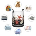 thumbnail image 6 of Fotbe Laundry Hamper With Durable Leather Laundry Basket Starfishes Shells Thickened Waterproof Round Collapsible Laundry Hamper, Dirty Clothes Laundry Basket, 6 of 8
