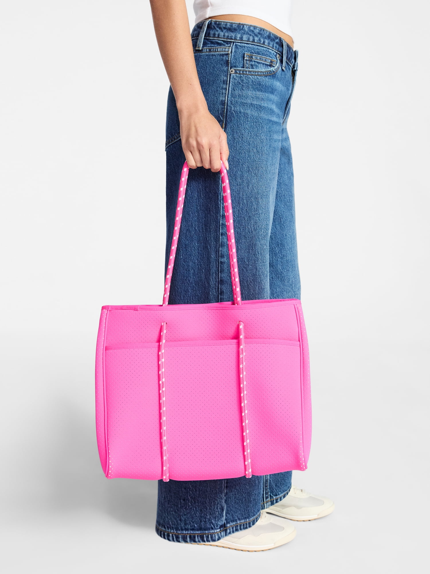 No Boundaries Women's Neoprene Beach Tote Bag, Pink