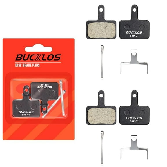 BUCKLOS Bike Disc Brake Pads 2 Pair 4 Pair BRP-01 Mountain Road Bicycle Multi-Use for TRP Tektro Shimano M375 M315 M355 C601 C501 Resin Metal Semi-Metallic