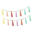 thumbnail image 4 of Guirnalda de Borlas Bohemia con Bolas de Colores para Colgar en La Pared, Decoración Del Hogar para El Día Del Niño, Bodas Y Cumpleaños. Estilo A, 4 of 8