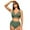 Army Green, variant on Women Color Block Swimsuit 2 Piece High Waisted Bikini Swimwear Set Removable Padding Bathing Suit for Womens S-XXL