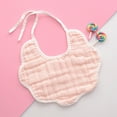 thumbnail image 4 of Muslin Bibs Unisex Baby Girls Cotton Drool Bibs Absorbent Newborn Soft Burp Cloths Saliva Towel, Pink, 4 of 4
