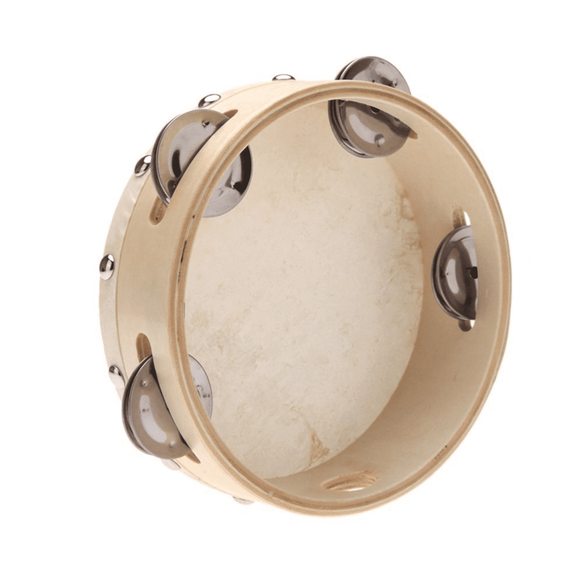 5pcs 6In Hand Held Tambourine Drum Bell Metal Jingles Percussion Musical Toy for KTV Kids Games