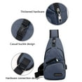thumbnail image 6 of USB Charging Crossbody Chest Bag with Headphone Hole - Multipurpose Sling Backpack + Hiking Shoulder Bag, 1-Piece Nylon Waterproof, for Men/Women Travel & Outdoor, Adjustable Messenger Daypack, 6 of 6