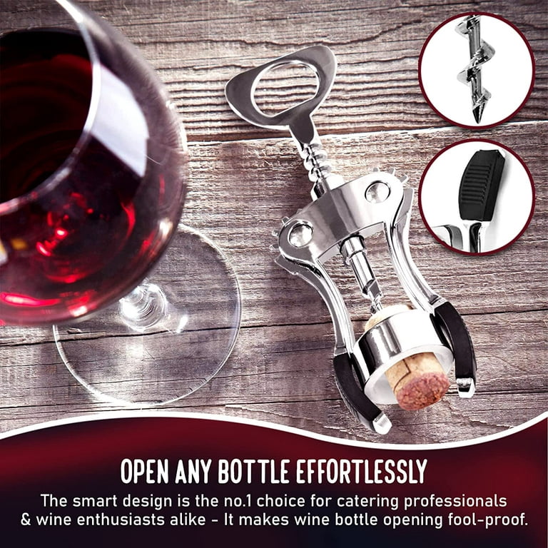J&v Textiles Wine Opener, Zinc Alloy Premium Wing Corkscrew Wine