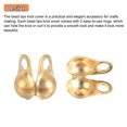 thumbnail image 4 of 30 Pack 3.2mm Cord Ends Open, Clamshell End Caps, Bead Tips Knot Covers, Bead End Caps, Gold, 4 of 6