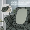 thumbnail image 5 of Easy-Going 2 Pieces Super Stretch Printed Couch cover, Chair size, Quatrefoil/Gray, 5 of 7