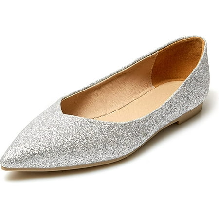 

QWZNDZGR Women s Ballet Flats Comfortable Classy Dress Shoes for Wedding Party Daily