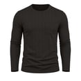 thumbnail image 4 of JIAYUE Men's T Shirt Long Sleeve Round Neck Knit Sweater Casual Pullover Tops With Pockets Soft Comfortable Slim Fit Solid Color Daily Lightweight Wear For Male, 4 of 8