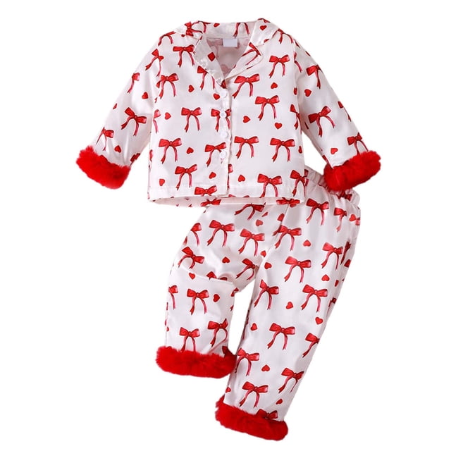 TZEWGL Pyjamas For Infant Long Sleeve Top And Pants 2Pcs Set Comfort Suit Children Pjs For Infants size 4-5T