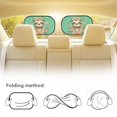 thumbnail image 5 of Yuyamidu Cute Sloth Car Window Shade Green Auto Side Window Sunshades Blocks Sun and Heat 2 Pack Flower Vehicle Car Side Window Sun Shield Car Interior Accessories Decor, 5 of 7