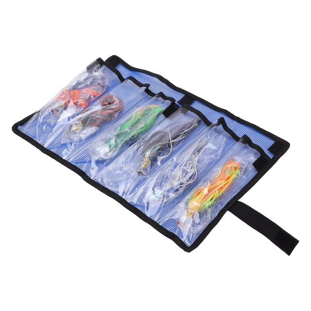 Juego de señuelos de falda para pesca de curricán, 6 piezas/juego, cebo artificial de calamar, señuelo de pesca de acrílico para pesca de curricán, señ