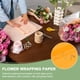 thumbnail image 4 of Papel para envolver flores Uxcell, papel de ramo impermeable de color sólido naranja, 20 hojas, 4 of 7