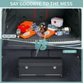thumbnail image 5 of Car Organizer Trunk, Durable Collapsible Leather Trunk Organizer with Lid and Sturdy Handle, Auto Cargo Storage Compartments, SUV/Car Accessories for Men/Women (11.4 x 27 x 12.2, Black), 5 of 10