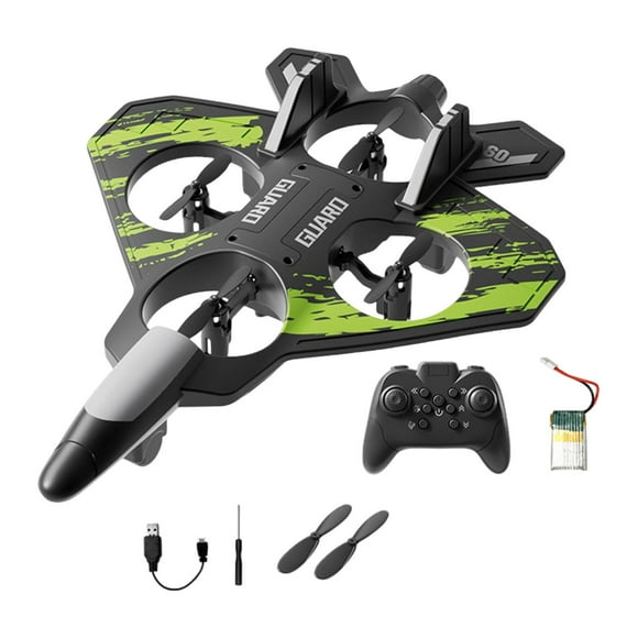 Avión de control remoto EVA para niños y adultos, juguete para exteriores, 6 canales, resistente a caídas, modelo de avión de , planeador RC verde