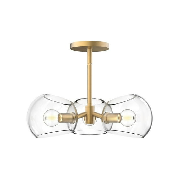 Alora Lighting Pd548315cl Willow 3 Light 16" Wide Chandelier - Gold